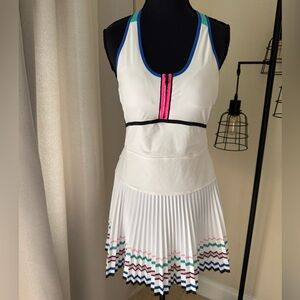 Monreal London Sporty Sleeveless Court Tennis Dress with Pleated Skirt Active Sm